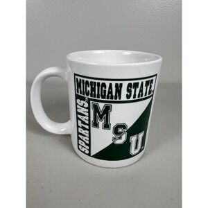 Michigan State MSU‎ Spartans Coffee Mug White Green NCAA Collegiate Licensed